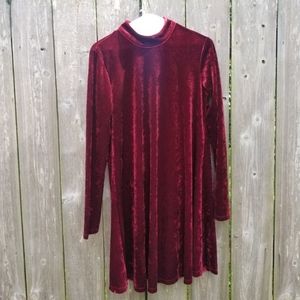 Never Worn Faux Velvet XXI Red Dress